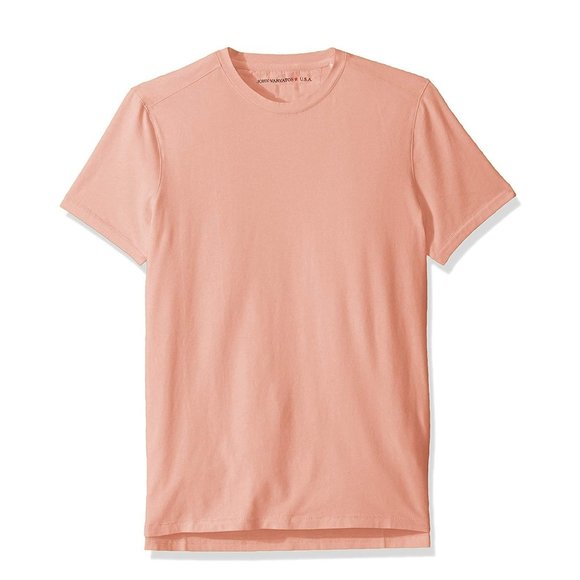 John Varvatos Star USA Men's Short Sleeve Grant Crew T-Shirt Solid Color Rose - Picture 4 of 4